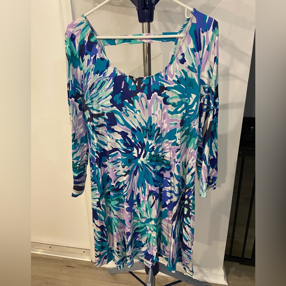 Lilly Pulitzer 3/4 Sleeve Cotton Dress Size M
